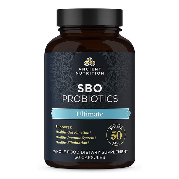  Ancient Nutrition SBO Probiotics Ultimate 60 Capsules 