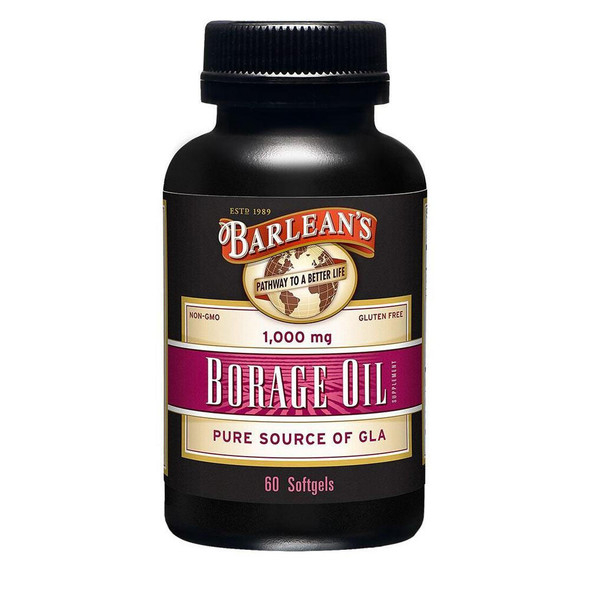 Barlean's Borage Oil 1000mg 60 Soft Gels 