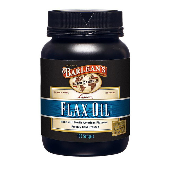  Barlean's Lignan Flax Oil 100 Softgels 