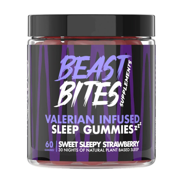 Beast Bites Supplements Beast Bites Valerian Infused Sleep Gummies 60 Count 