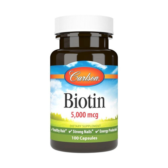  Carlson Biotin 5000mcg 100 Capsules 