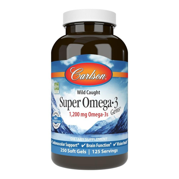  Carlson Super Omega-3 1200mg 250 Capsules 