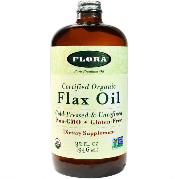  Flora (Udo's Choice) Certified Organic Flax Oil 32 oz 