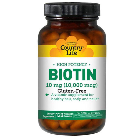  Country Life Biotin 10mg 120 Capsules 