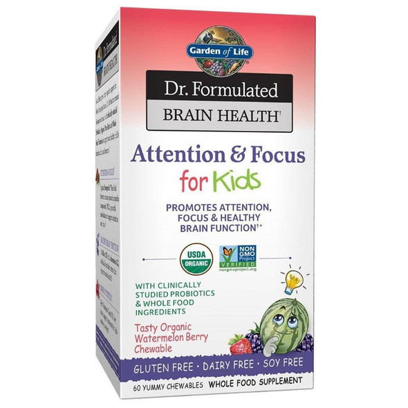 Garden of Life Garden Of Life - Dr. Formulated Brain Health Attention & Focus For Kids 60 Chewables 