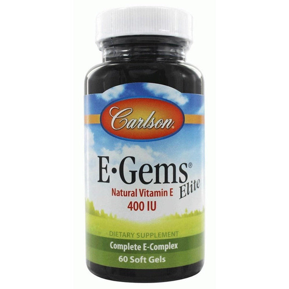  Carlson E-Gems Elite 400 IU 60 Softgels 