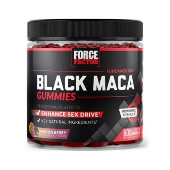  Force Factor Black Maca Gummies Passion Berry 60 Count 