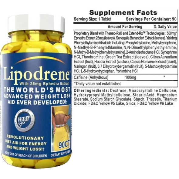  Hi-Tech Pharmaceuticals Lipodrene 90 Tablets 