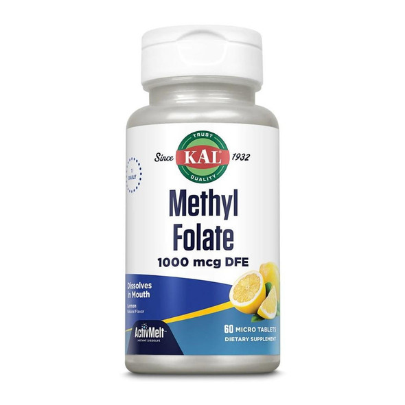 Kal KAL Methyl Folate 1,000 mcg 60 Micro Tablets 