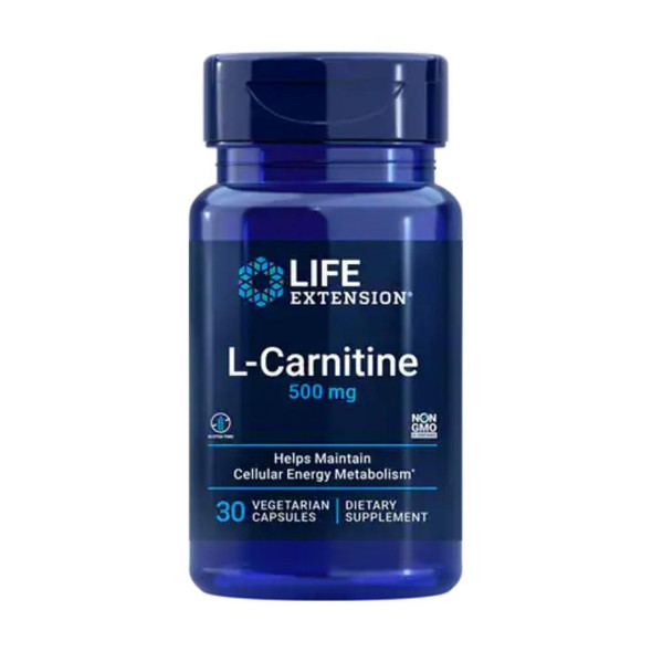  Life Extension L-Carnitine 500mg 30 Vege Capsules 