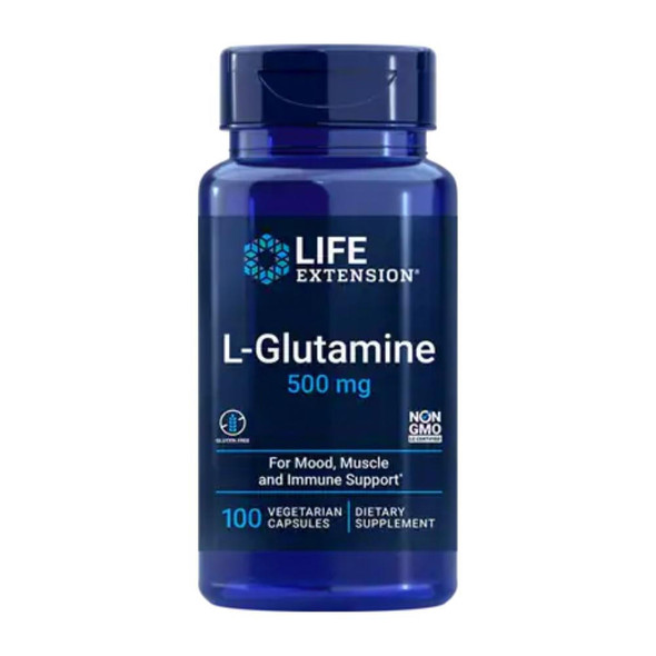  Life Extension L-Glutamine 500mg 100 Capsules 