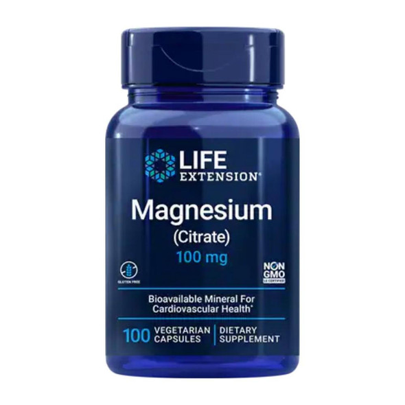  Life Extension Magnesium Citrate 100 mg 100 Vege Capsules 