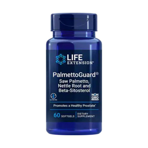  Life Extension PalmettoGuard Saw Palmetto/Nettle Root Formula with Beta-Sitosterol 60 Soft Gels 