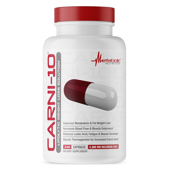  Metabolic Nutrition Carni-10 240 Capsules 