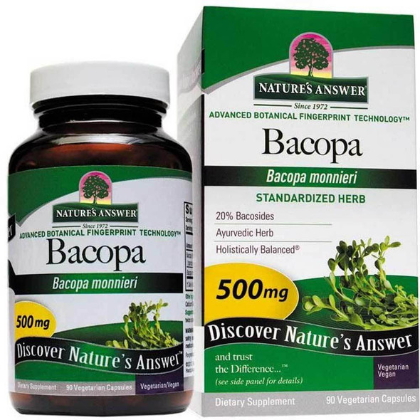  Nature's Answer Bacopa 500mg 90 Capsules 
