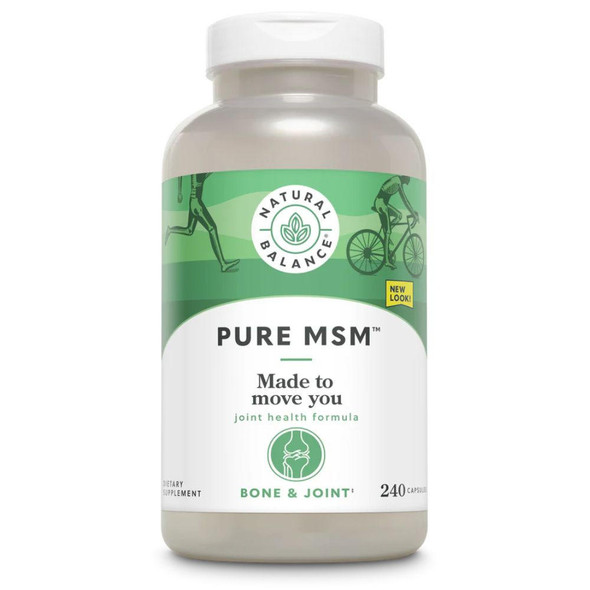  Natural Balance Pure MSM 1000mg 240 Capsules 