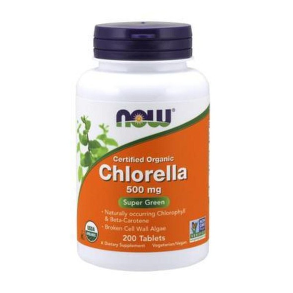  Now Foods Organic Chlorella 500mg 200 Tablets 