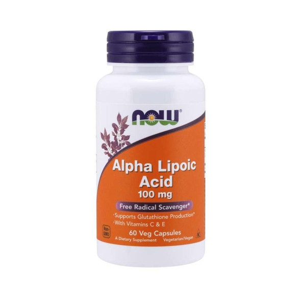  Now Foods Alpha Lipoic Acid 100 Mg 60 Vegetable Capsules 