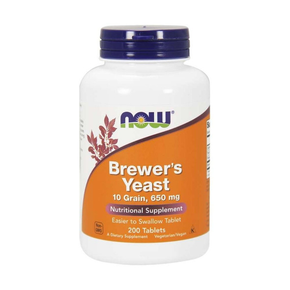  Now Foods Brewers Yeast 10 Grain 200 Tablets 