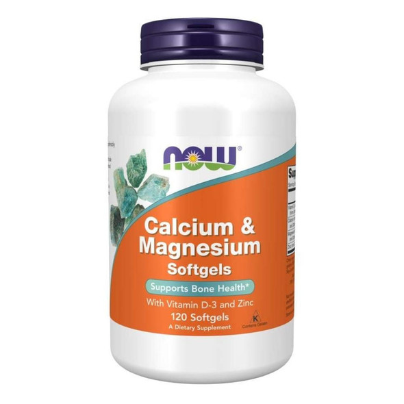  Now Foods Calcium and Magnesium w/Vitamin D-3 and Zinc 120 Gels 