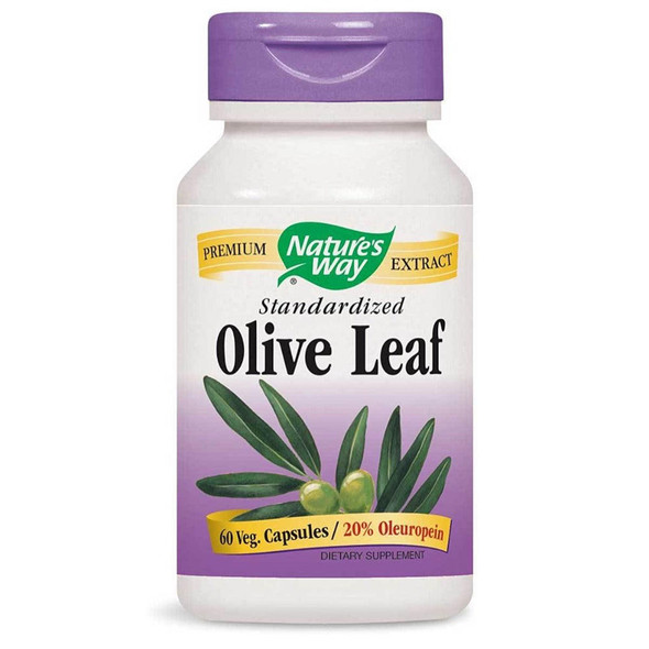  Nature's Way Olive Leaf Extract Standardized 20% Oleuropein 60 Vege Capsules 