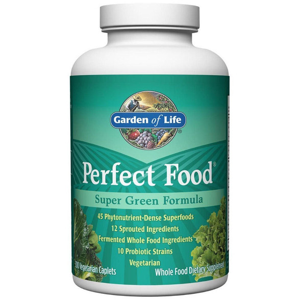  Garden of Life Perfect Food Super Green Formula 300 Caplets 