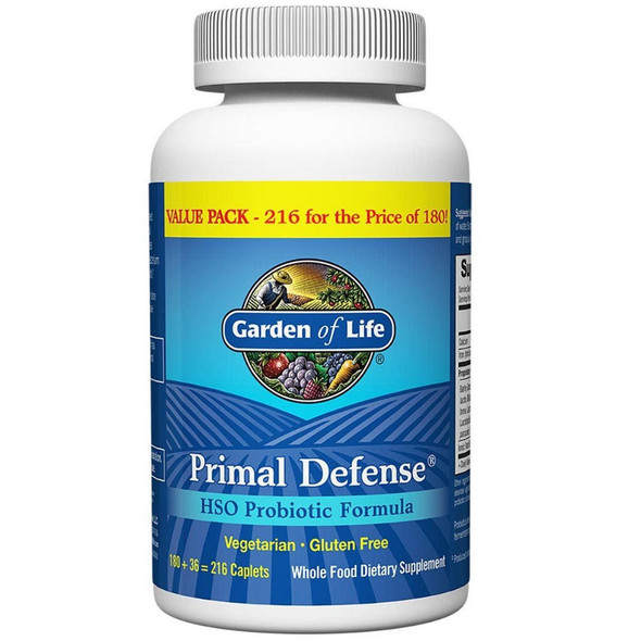  Garden of Life Primal Defense HSO Probiotic Formula 216 Caplets 
