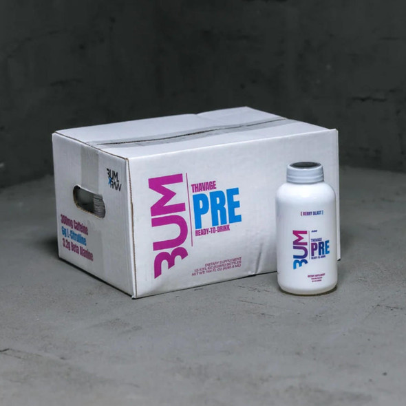  Raw CBUM Thavage Ready To Drink (RTD) Preworkout 12 Case 