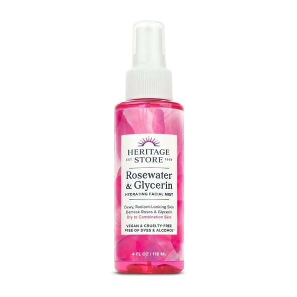 Heritage Store Rosewater and Glycerin 4fl oz 