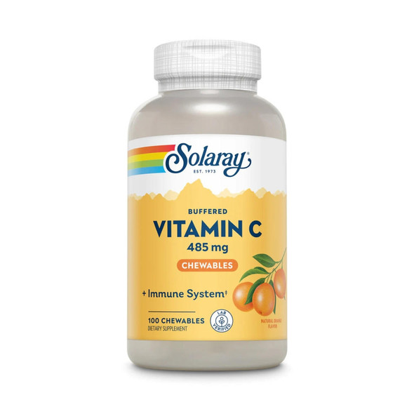  Solaray Chewable Vitamin C Orange 485mg 100 Chews 