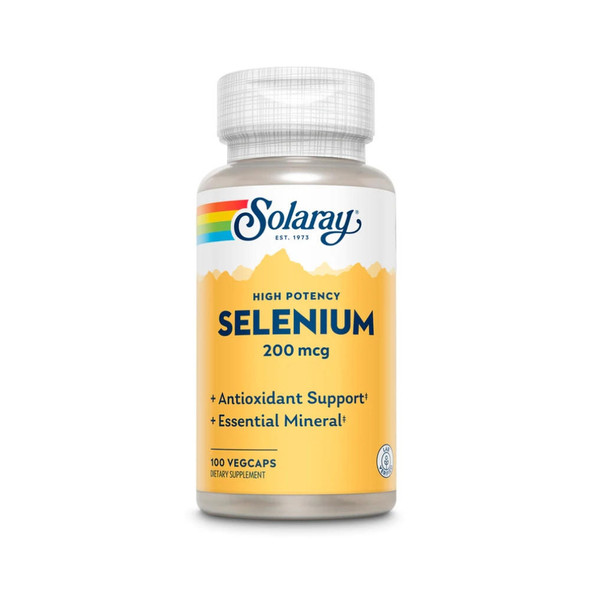  Solaray Selenium 200mcg 100 Capsules 