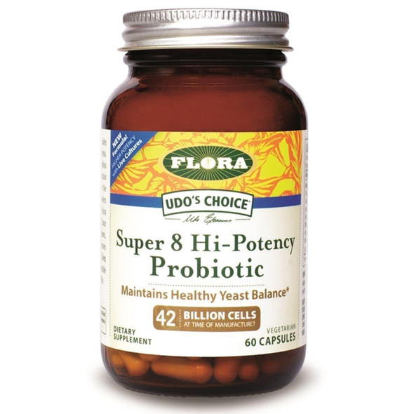  Flora (Udo's Choice) Udo's Choice Super 8 Hi-Potency Probiotic 60 Capsules 