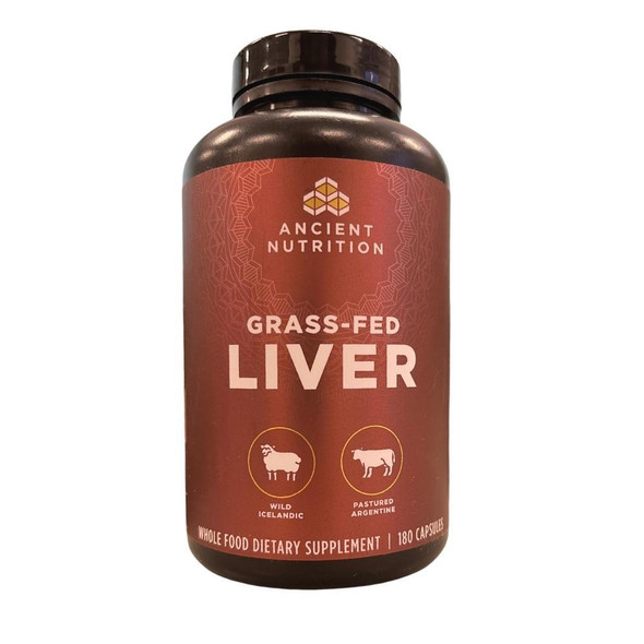  Ancient Nutrition Grass Fed Liver 180 Capsules 