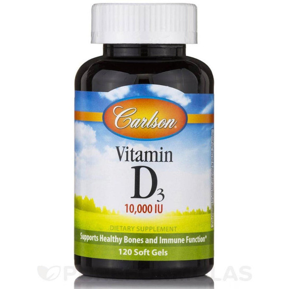  Carlson Vitamin D-3 10,000IU 120 Gels 