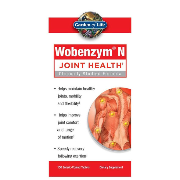  Garden of Life Wobenzym N 100 Tablets 