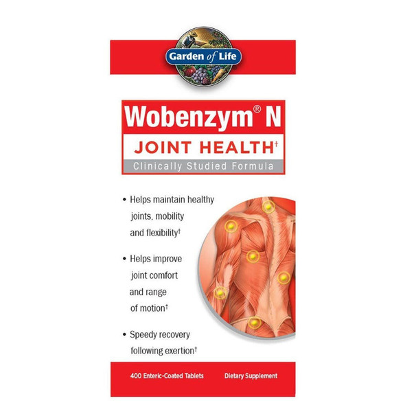  Garden of Life Wobenzym N 400 Tablets 
